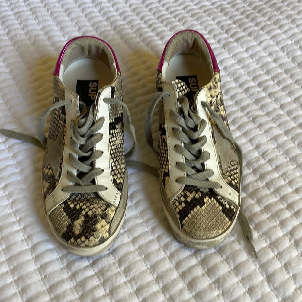Golden Goose Deluxe Brand “SUPERSTAR” sneakers. Snake print size 38 (7.5)